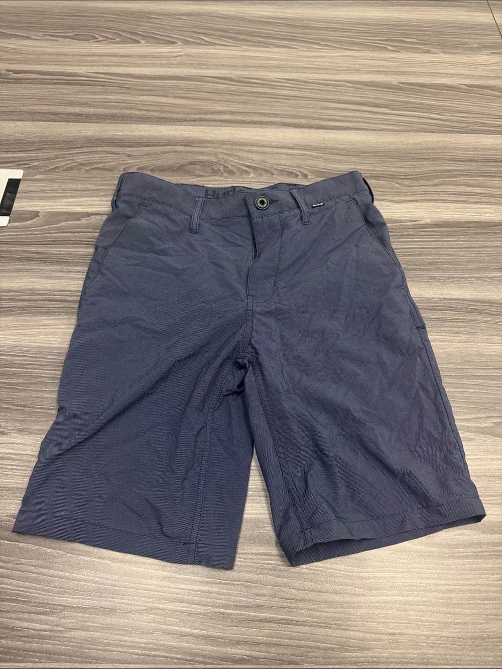 Hurley Men's Navy Blue Flat-Front Chino Shorts